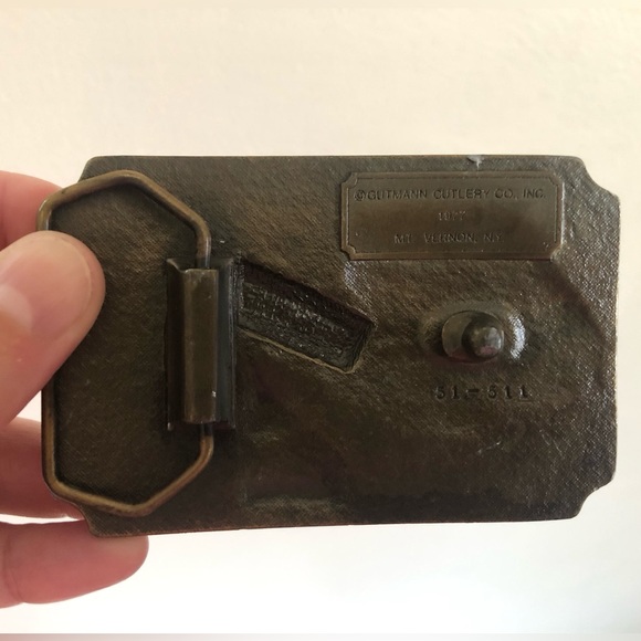 Vintage 1977 Edge Mark Explorer “A Knife You Can Depend On” Belt Buckle - Picture 6 of 7